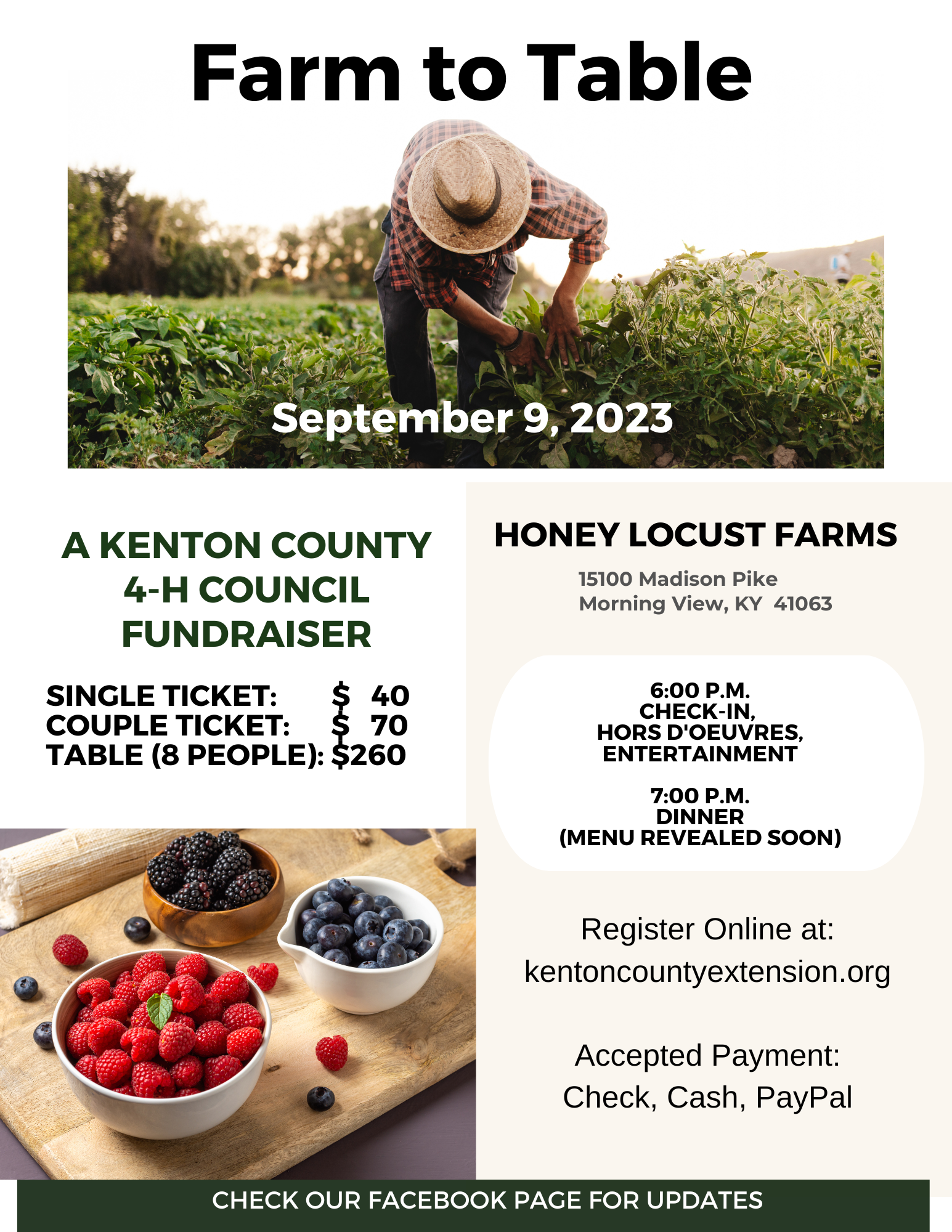 farm to table 2023 flyer