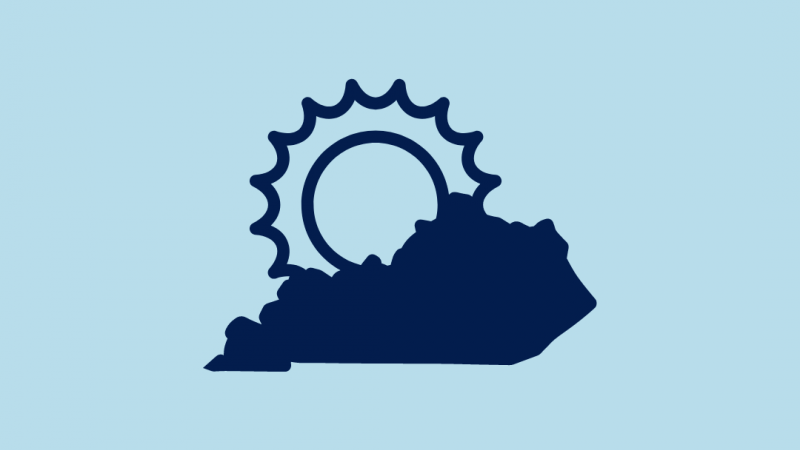 Homemaker Placeholder image for events - a silhouette of Kentucky with the sun rising behind it
